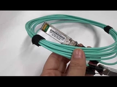 Кабель AOC 25G SFP28 на SFP28 5m передача, OM3 300 aqua 850nm с черным тягом