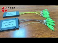 Оптический PLC-сплиттер в ABS-модуле с разъемами SC APC и кабелем 0.9 мм