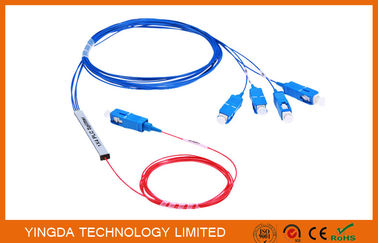 Купить Splitter LSZH G657A PLC SC/UPC 1x4 пробки Splitter PLC оптического волокна ISO однорежимный Производство в сети