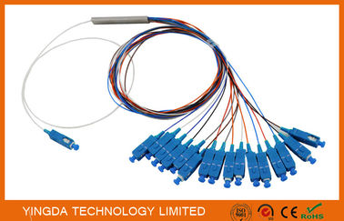 Купить  Splitter 1X16 G657A1 1.5m 0.9mm PLC оптического волокна пробки 0.9mm стальной с разъемом SC UPC Производство в сети