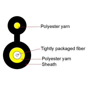 Купить Диаграмма 8 HDPE FTTH FTTX кабеля оптического волокна кабеля падения 1Core мини воздушный на открытом воздухе Производство в сети