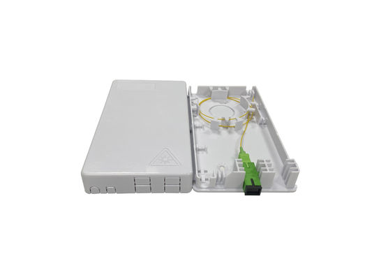 Купить 4 порта SC оптоволоконный конечный ящик ABS для плоского кабеля Mid Span Wall Outlet Производство в сети