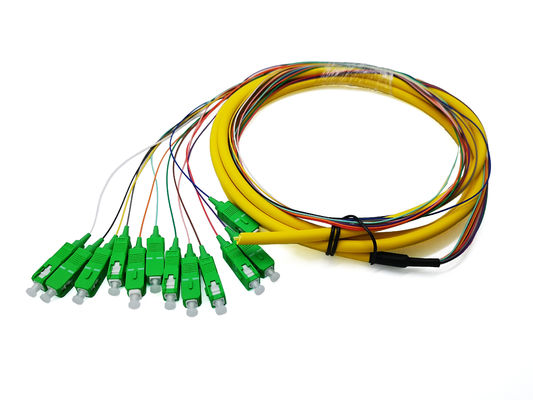 Купить 12 Ferrule IL<0.2dB отрезков провода G657A1 LSZH 900um 3Mts SM оптического волокна SC APC цветов керамический Производство в сети