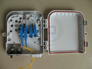 Купить Коробка Splitter оптического волокна PLC пластмассы 1x8, коробка FDB0208 прекращения оптического волокна Маунта стены Производство в сети