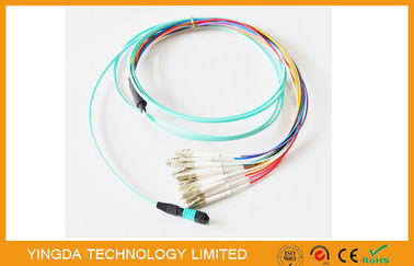Купить Мультимодное собрание 12Fibers ленточного кабеля кабеля OM3 10G плоское OFNR MTP MPO Производство в сети