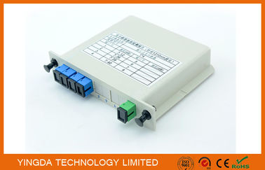 Купить Splitter 1x4 в коробке LGX, G657A1 PLC EPON оптического волокна, волокно SMF-28e G652D Corning Производство в сети