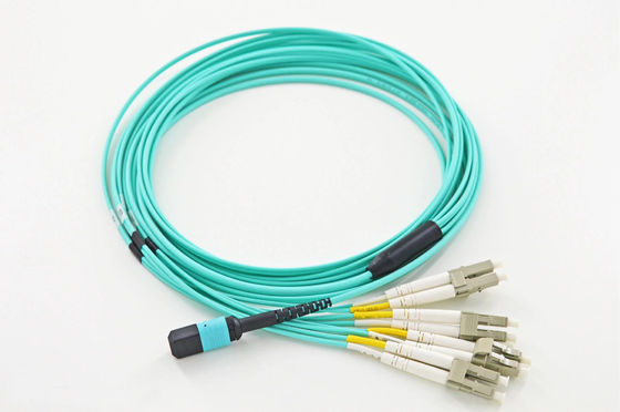 YINGDA высокоскоростной 8Fiber MPO мужской на LC OM3 Fanout Patch Cord Single Mode 9/125um Breakout 100G 400G