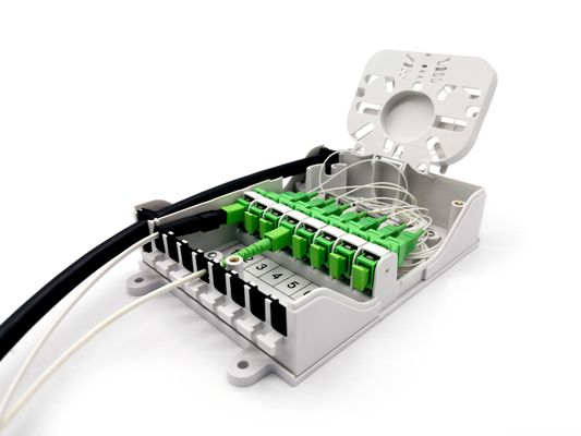 8 портов SC оптоволоконный распределительный ящик проходит проект в FTTH GPON CATV