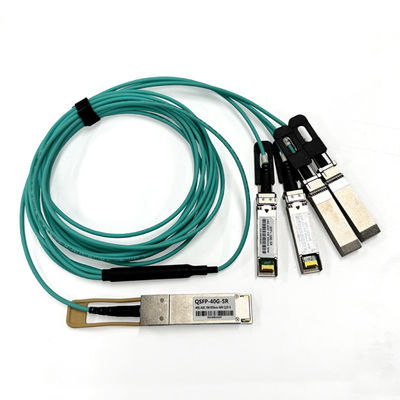 850nm 40G QSFP+ до 4 X 10G SFP+ AOC Активный оптический кабель 5m OM3 8-ядерный модуль Sfp до Sfp кабель