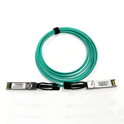 25G SFP28 Активные оптические кабели 50/125 OM3 MM 3.0mm AOC кабель Aqua Color 10 Mts