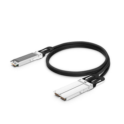 1M Совместимый 800G OSFP с финированной вершиной до 2 x 400G OSFP Flat Top Ethernet Passive Direct Attach Copper Breakout Cable