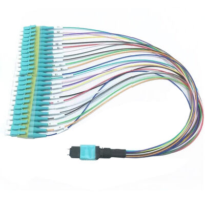 MPO кабель 12 волокон fanout LC PC цветные козыри MM OM3 MM 8F 12F 24F LSZH MPO MTP Волоконно-оптический шнур