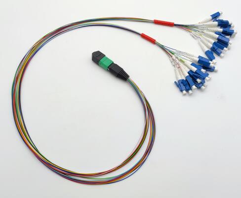 MPO кабель 12 волокон fanout LC PC цветные козыри MM OM3 MM 8F 12F 24F LSZH MPO MTP Волоконно-оптический шнур
