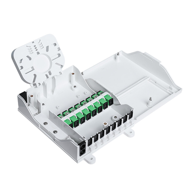 NAP Indoor Fiber Optic Termination Box with 1x8 Splitter White FTTH SC/UPC Connectors